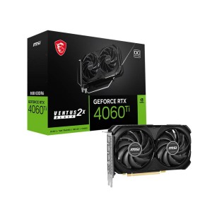 MSI NVIDIA GeForce RTX 4060 Ti 8GB VENTUS 2X BLACK OC Ada Lovelace Dual Slot Graphics Card-GPHO-006