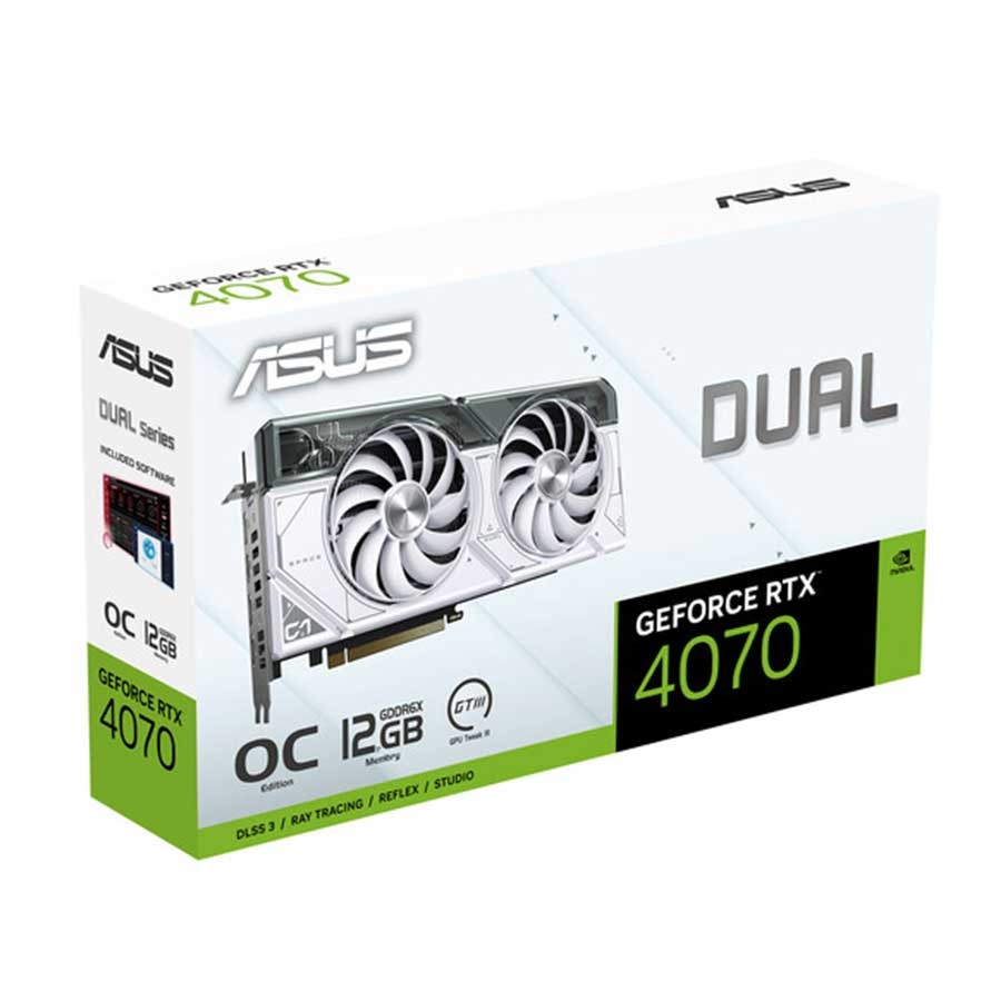 ASUS DUAL GeForce RTX™ 4070 WHITE 12GB GDDR6X NVIDIA Ada Lovelace Graphics Card