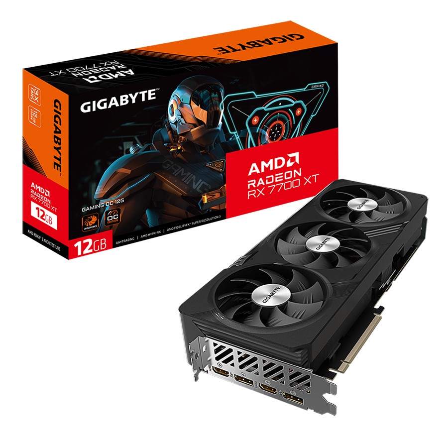 Gigabyte AMD Radeon RX 7700 XT 12GB GDDR6 4 Displays RDNA3 Gaming Graphics Card Character