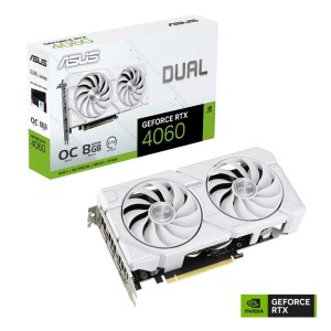 ASUS Dual GeForce RTX™ 4060 EVO OC WHITE 8GB GDDR6 PCIe 4.0 4x Displays Graphics Card-GPHO-042