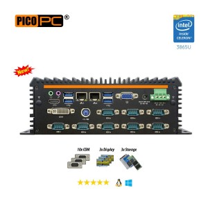 Intel® 3865U 2 LAN 10 COM GPIO Fanless Industrial Mini PC