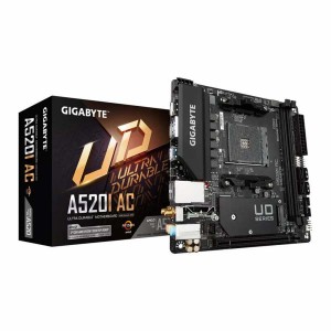 Gigabyte A520I AC Ultra Durable AMD AM4 802.11ac WIFI DDR4 Slots Mini-ITX Motherboard-MTHO-021