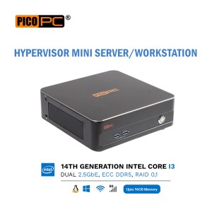 14th Gen Intel i3 NGHC Hypervisor Mini Server/Workstation with 5G/Wifi6 ECC & RAID-NGHC-243