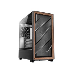 Antec FLUX ARGB E-ATX, Wood Mesh Front, 5 Fans, Mid-Tower Gaming Case-SRHO-017