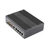 Startech Industrial 6 Port GbE 4 PoE+ RJ45, 2 SFP Rugged DIN Mountable Unmanged Switch-SWHO-010