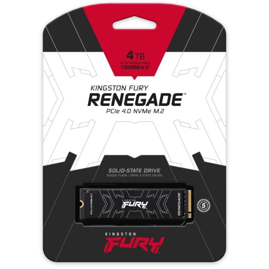 Kingston Fury Renegade 4TB M.2 NVMe PCIe 4.0, 7,300/7,000MB/s1 read/write SSD